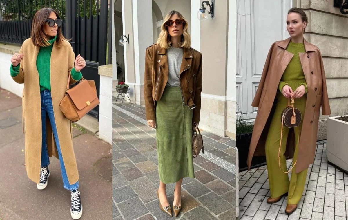 ست کردن رنگ شتری با سبز