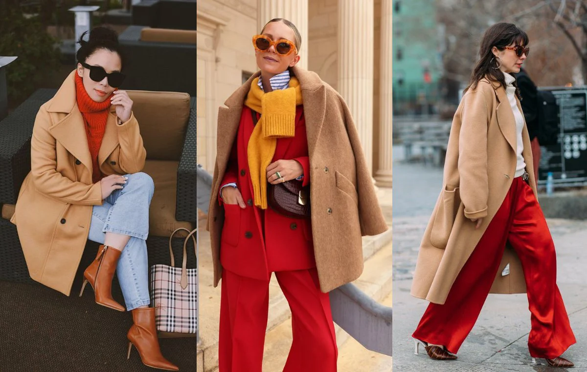 ست کردن رنگ شتری با قرمز