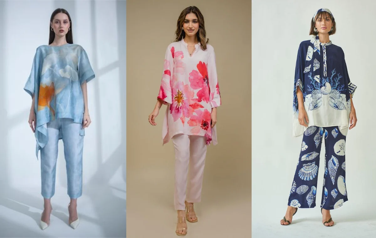 مدل تونیک حریر گلدار