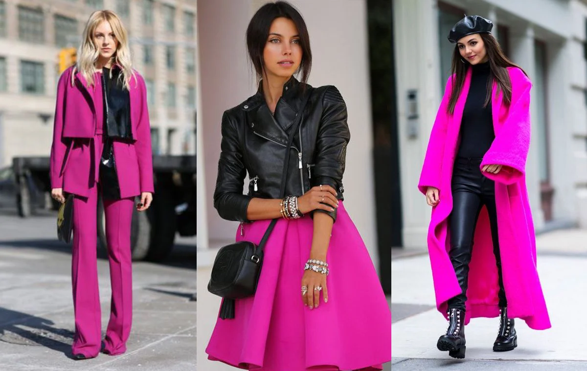 ست کردن رنگ سرخابی و مشکی