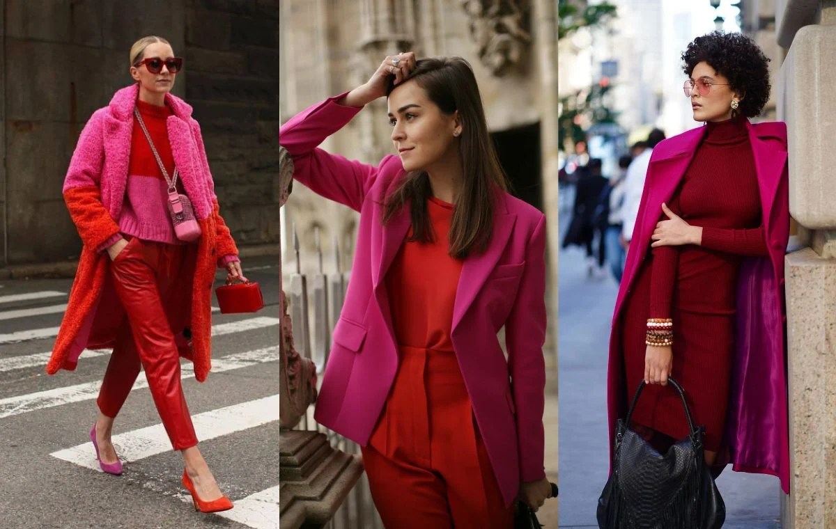 ست کردن رنگ سرخابی و قرمز