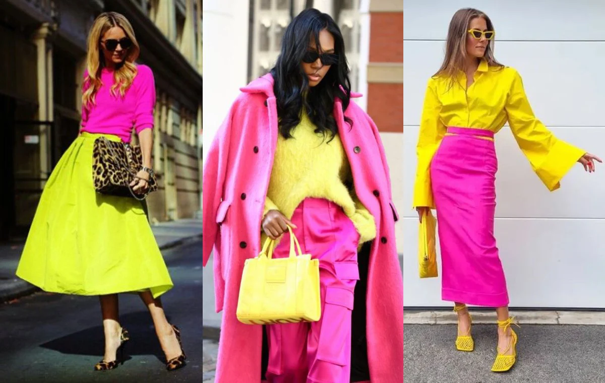 ست کردن رنگ سرخابی و زرد