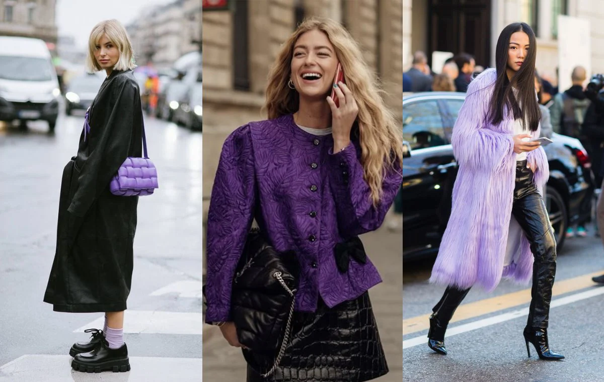 ست رنگ بنفش و مشکی