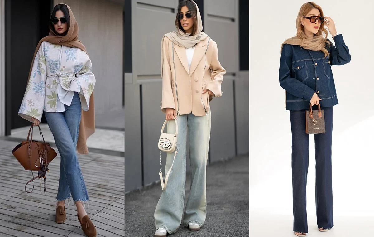 استایل بهاری با شلوار جین