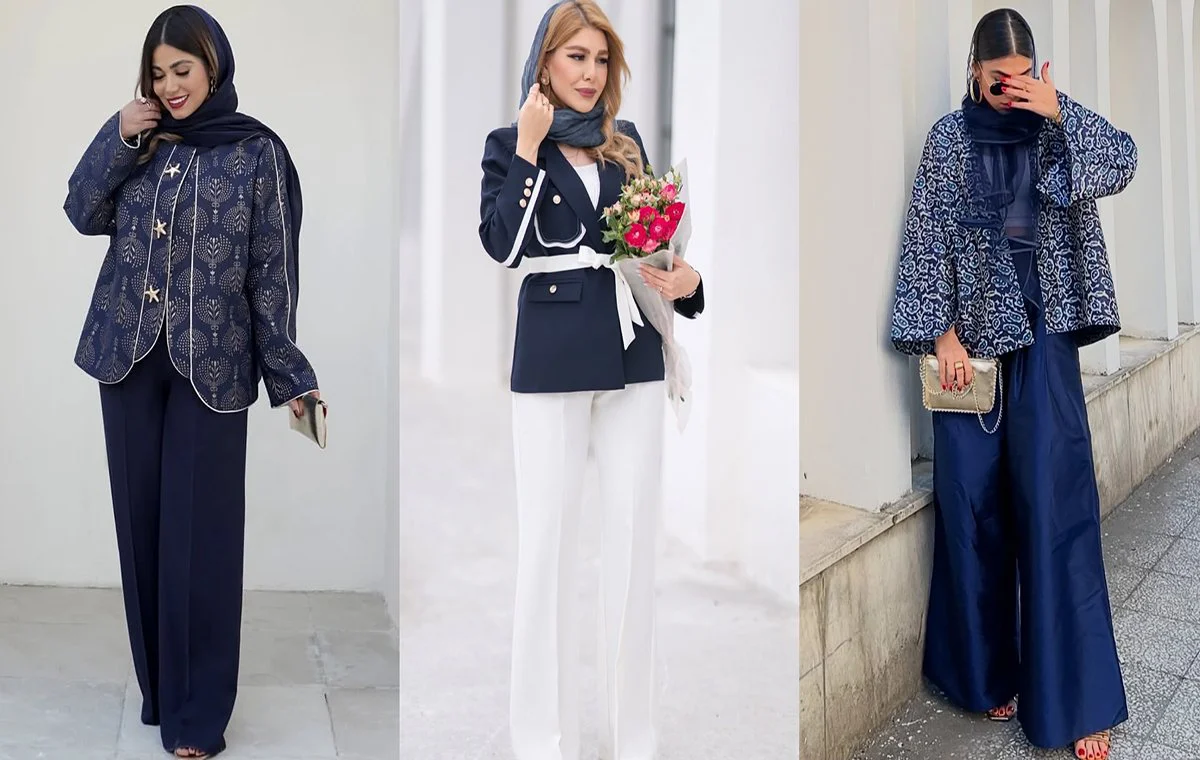 استایل سرمه‌ای بهاری