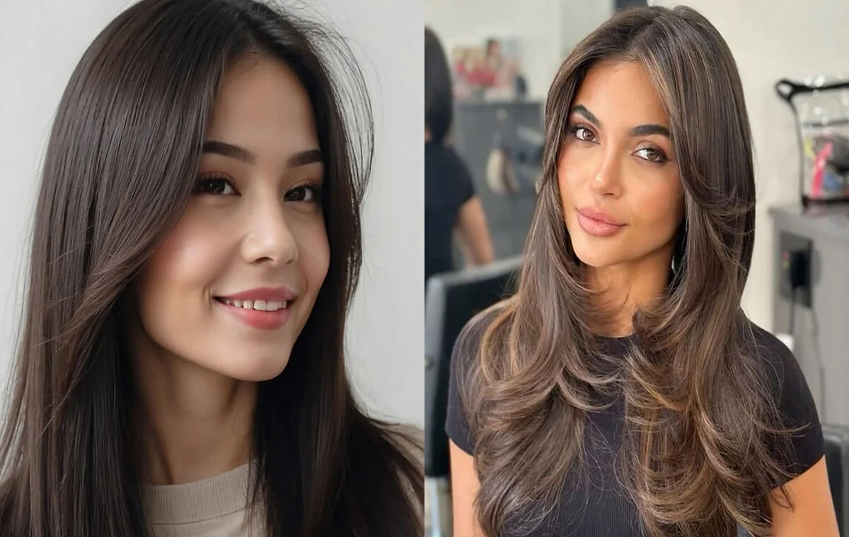 مدل مو زیر شال برای صورت لاغر