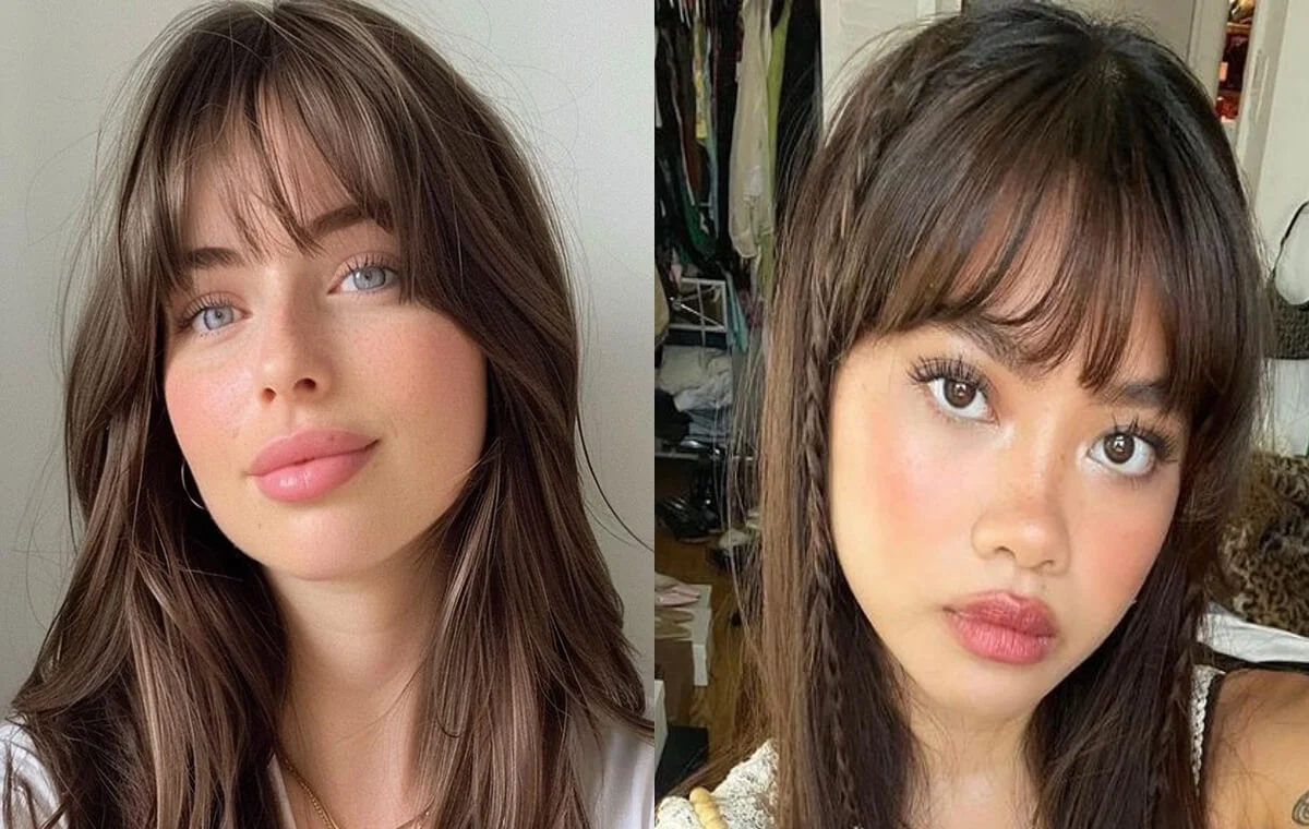 مدل موی چتری زیر شال و روسری