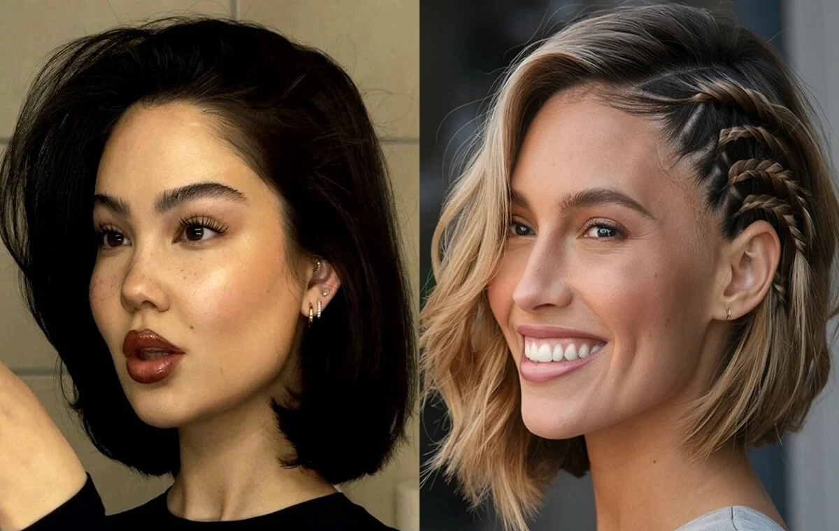 مدل جلوی مو کوتاه زیر شال